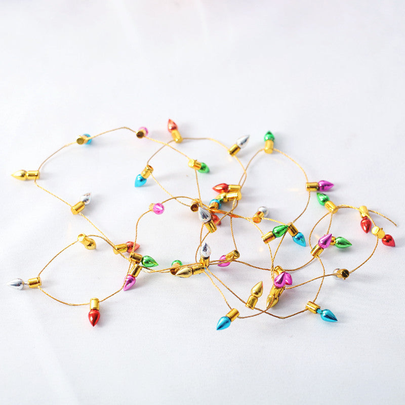 Wholesale Dollhouse1:12 doll house mini string lights neon Christmas door model holiday decoration accessories